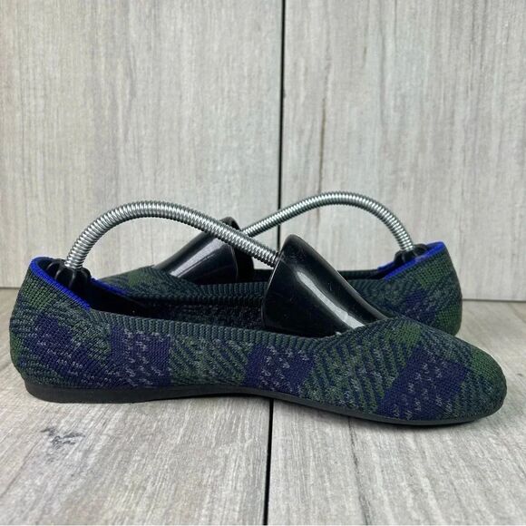 RARE RETIRED Rothy’s Forest Tartan Plaid Round Toe Ballet Flats Womens Size 6.5 - Picture 4 of 10